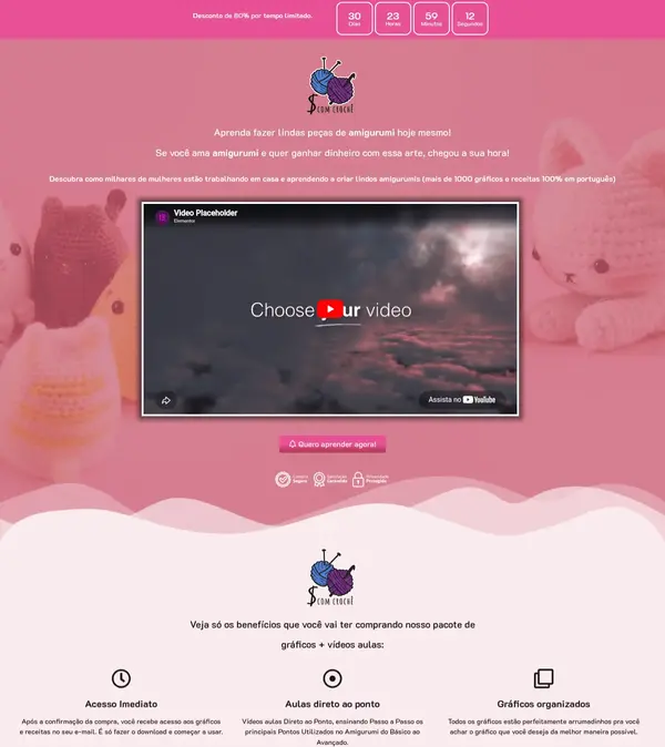 Dinheiro com Crochê - Landing Page